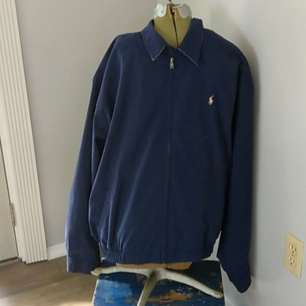 90s Polo Ralph Lauren ハリントンジャケット ネイビー XL 90s Polo Ralph Lauren ハリントンジャケット ネイビー XL 90s Ralph